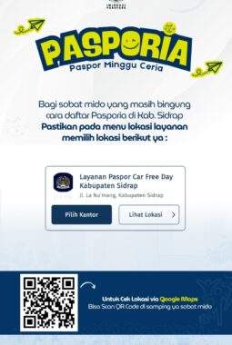 PASPORIA: Layanan Pembuatan Paspor Hadir di Car Free Day Kabupaten Sidrap, Khusus Minggu 19 Juli 2026!
