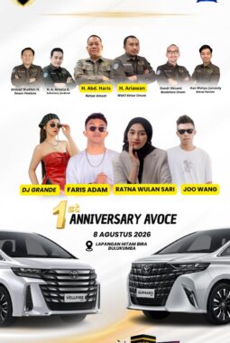 Putra Tokoh Politisi dan Pengusaha Sidrap Dipercaya Pimpin Event Besar, Aan Wahyu Junaedy Jadi Ketua Panitia 1st Anniversary AVOCE Bersama Harum Lestari