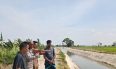 Jaga Hasil Panen, Bhabinkamtibmas Pantau Ketersediaan Air Irigasi di Maritengngae